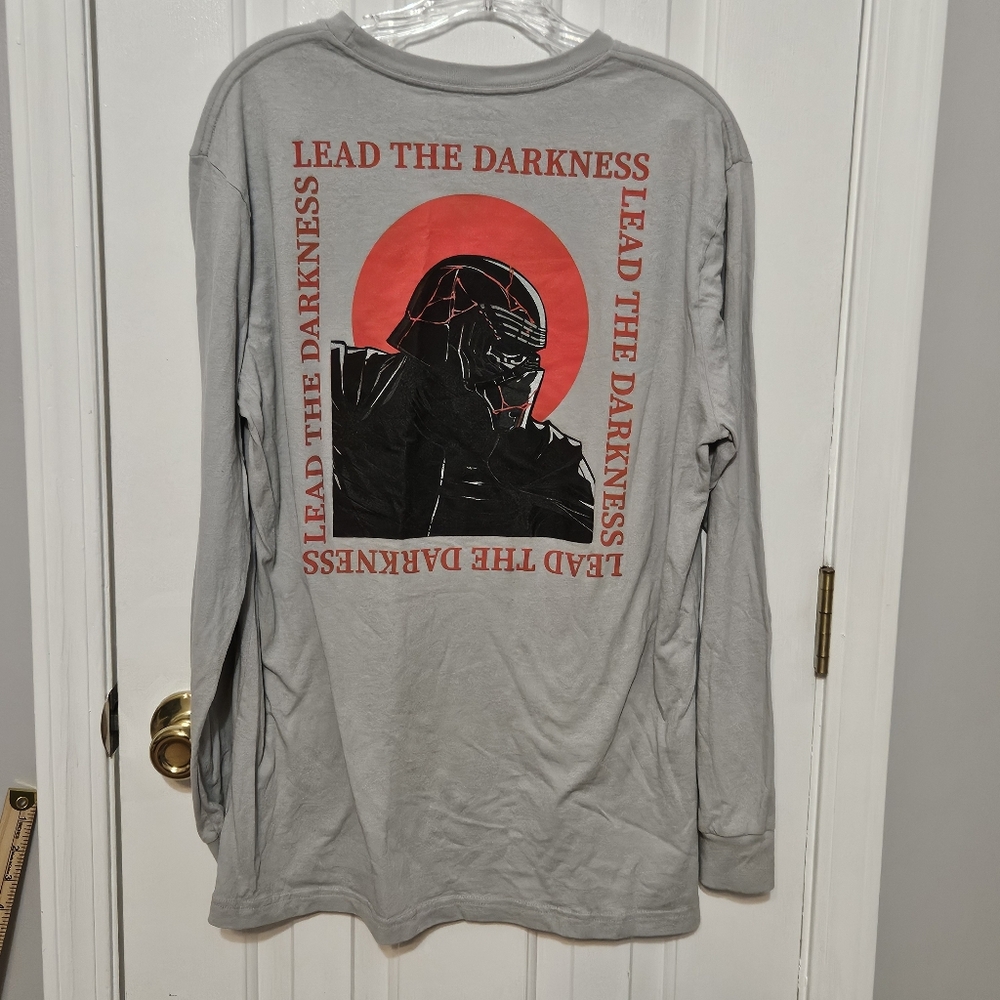 Star Wars Darth Vader Gray and Red Long Sleeve Men's Shirt Large